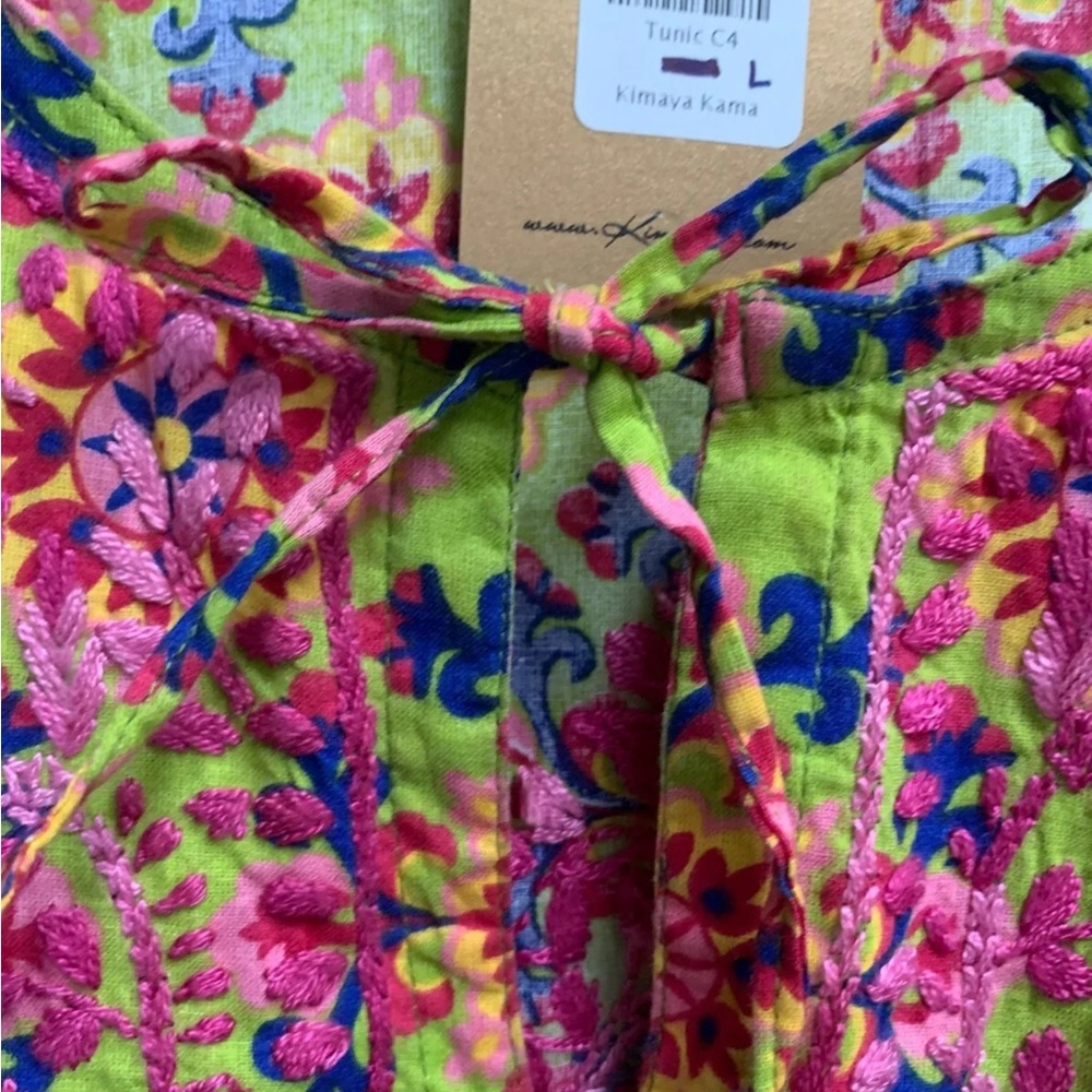 Kimaya Kama NWT beautiful Embroidered Blouse L XL - Picture 7 of 11